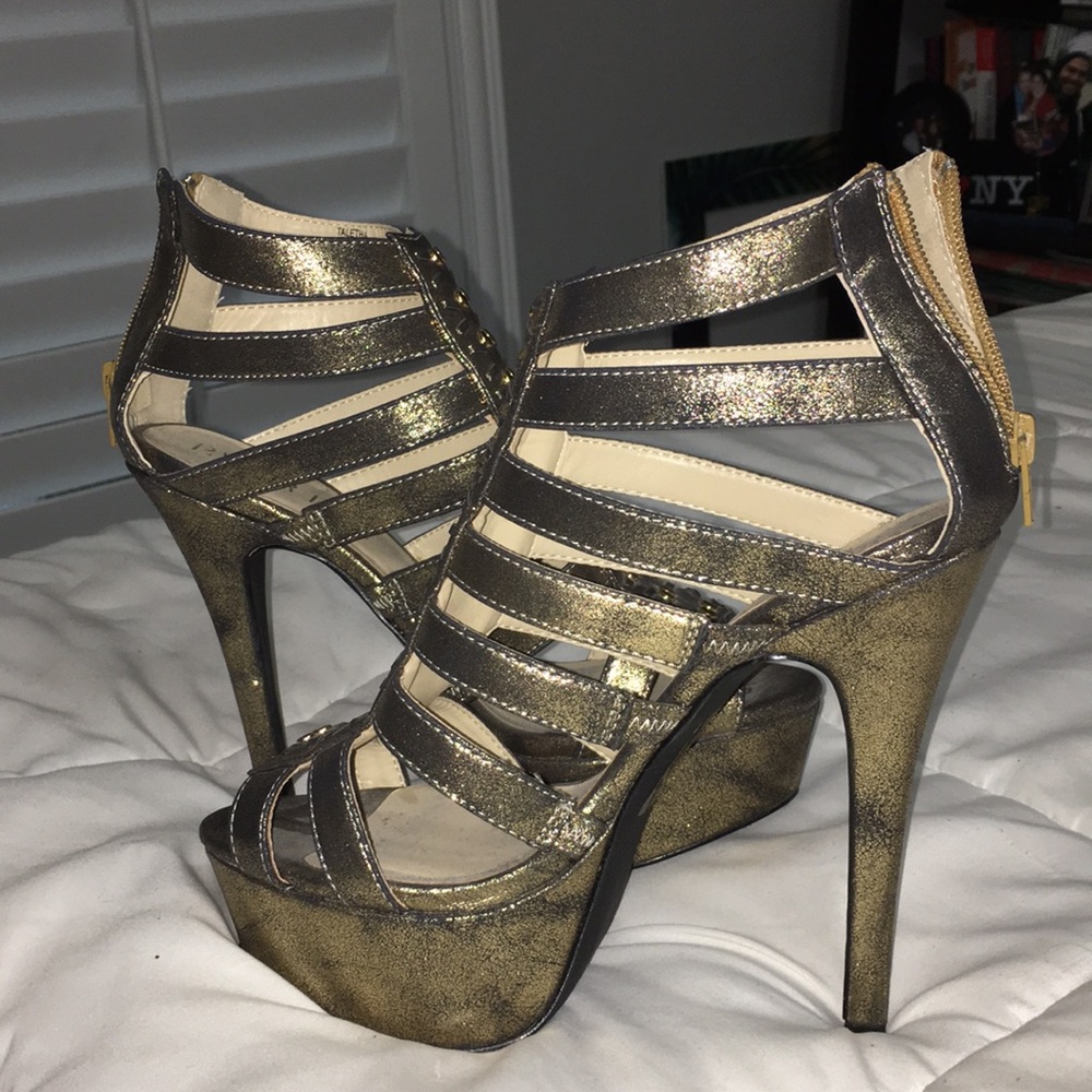 Gold Gladiator Heels